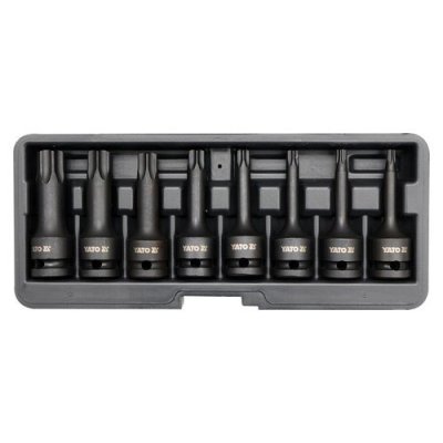 Sada hlavic 1/2" YATO rázové Torx 8 ks