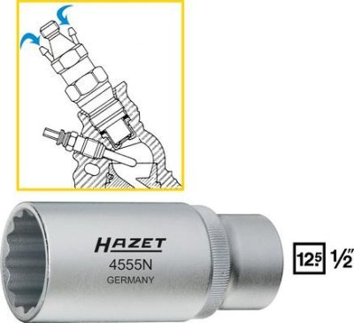 Nástavec 1/2" HAZET 27mm dvanáctihranný 4555N