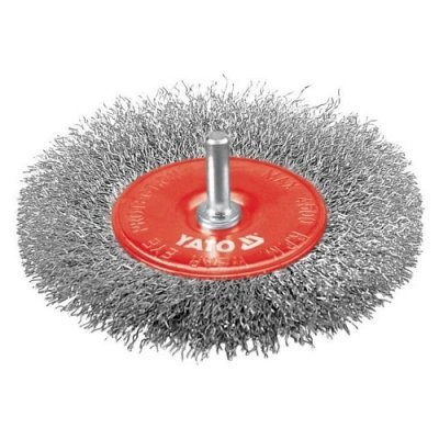 Yato Kartáč drátěný boční s nástavcem do vrtačky 100 mm INOX