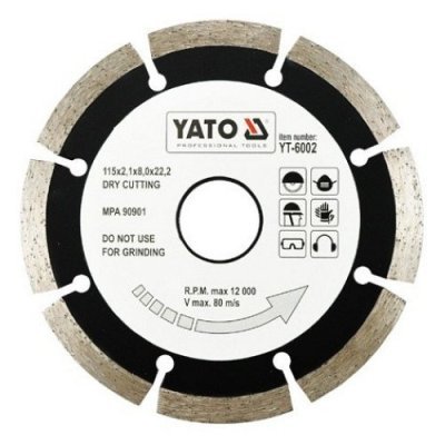 Yato Kotouč diamantový 115 x 22,2 x 2,1 mm