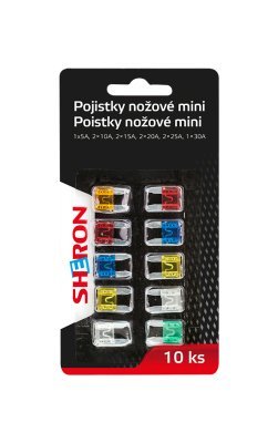 Sheron Pojistky nožové mini, 10ks