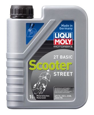 Motorový olej Liqui Moly Motorbike 2T Basic Scooter Street, 1L