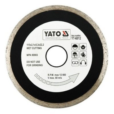Yato Kotouč diamantový 115 x 22,2 x 2,1 mm hladký