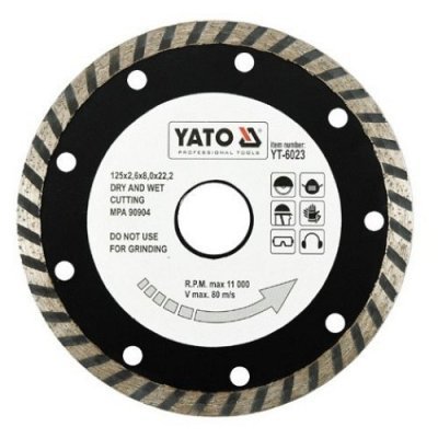 Yato Kotouč diamantový 125 x 22,2 x 2,6 mm turbo