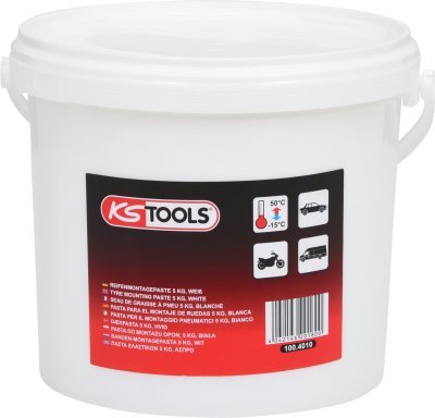 Montážní pasta na pneumatiky, 5 kg, bílá KS TOOLS 100.4010