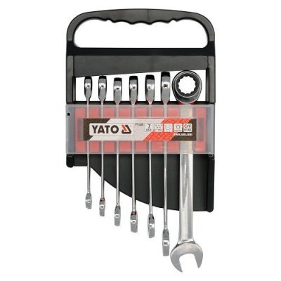 Sada očkoplochých ráčnových klíčů Yato YT-0208
