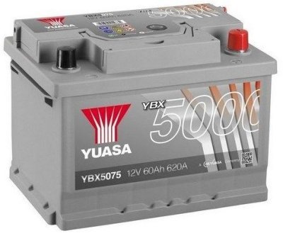Autobaterie Yuasa YBX5000 Silver High Performance SMF 12V, 60Ah, 640A, YBX5075