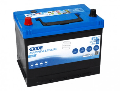 Baterie Exide Marine & Leisure Dual 12V, 80Ah, 510A, ER350