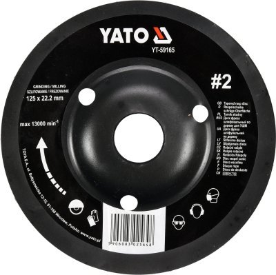 Rotační rašple úhlová 125 mm typ 2 Yato YT-59165