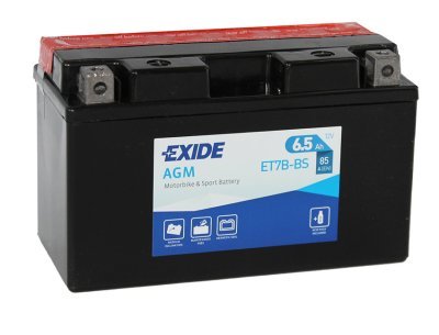 Motobaterie Exide Bike AGM 12V, 6.5Ah, ET7B-BS