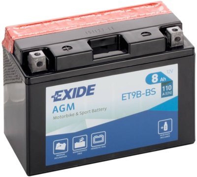 Motobaterie Exide Bike AGM 12V, 8Ah, ET9B-BS