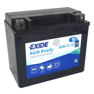 Motobaterie Exide Bike AGM Ready 12V, 10Ah, AGM12-10