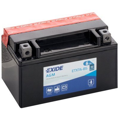 Motobaterie Exide Bike AGM 12V, 6Ah, ETX7A-BS