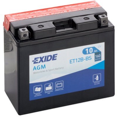 Motobaterie Exide Bike AGM 12V, 10Ah, ET12B-BS