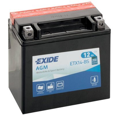 Motobaterie Exide Bike AGM 12V, 12Ah, ETX14-BS