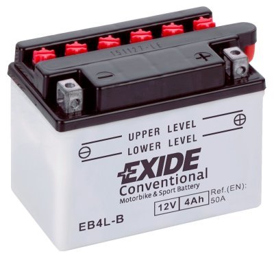 Motobaterie Exide Bike Conventional 12V, 4Ah, EB4L-B