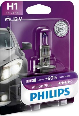 Žárovka Philips H1, VisionPlus 12258VPB1