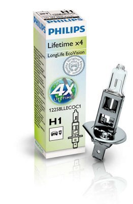 Žárovka Philips H1, LongLife EcoVision 12258LLECOC1