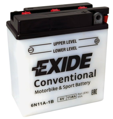 Motobaterie Exide Bike Conventional 6V, 11Ah, 6N11A-1B