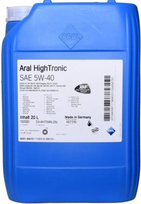 Motorový olej Aral HighTronic 5W-40, 20L