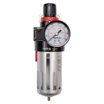Yato Regulátor tlaku vzduchu 1/2", max. 0,93MPa, s filtrem (90ccm)