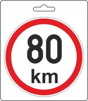 Samolepka omezená rychlost 80km/h (110 mm)