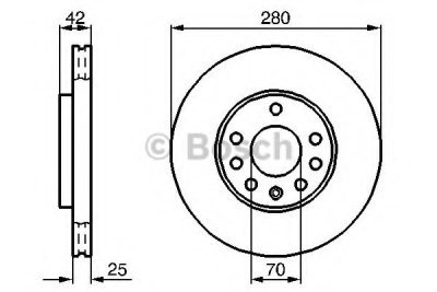 Brzdový kotouč Bosch 0 986 478 883 přední levý nebo pravý