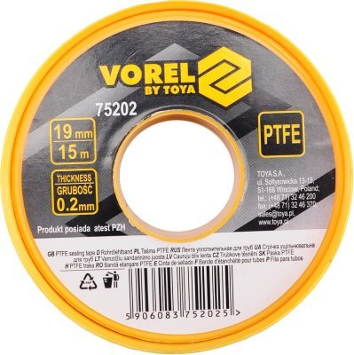 Vorel páska teflonová 19 x 0,2mm 15m TO-75202