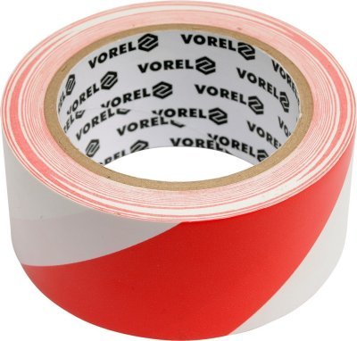 Vorel páska výstražná červenobílá 48 mm x 33 m TO-75230