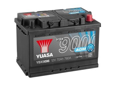 Autobaterie Yuasa YBX9000 AGM 12V, 70Ah, 760A, YBX9096