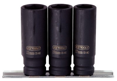 Souprava šestihranných silových nástrčných ořechů 1/2", krátké, 3dílná KS TOOLS 515.0103