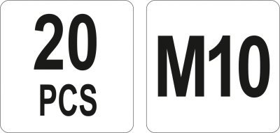 Nýtovací matice ocelová M10, 20ks Yato YT-36475
