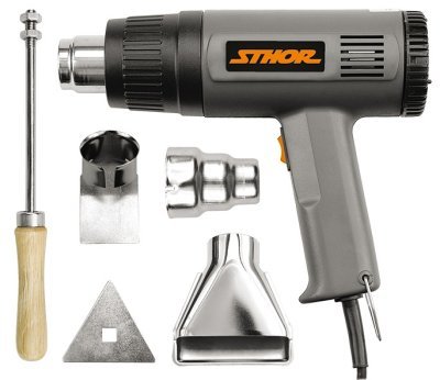 Pistole opalovací 230V 1000/1500W 375/495°C + příslušenství Sthor TO-79328