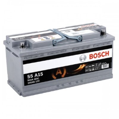 Autobaterie Bosch S5 AGM, 12V, 105Ah, 950A, S5 A15