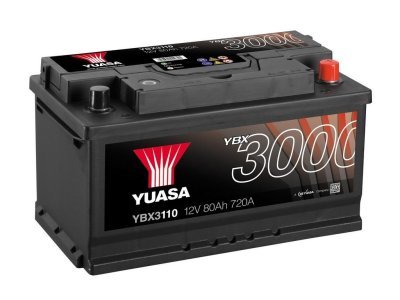 Autobaterie Yuasa YBX3000 SMF 12V, 80Ah, 760A, YBX3110