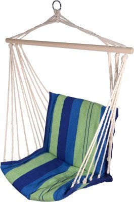 Houpací síť k sezení 95x50cm modro-zelená Cattara 13560