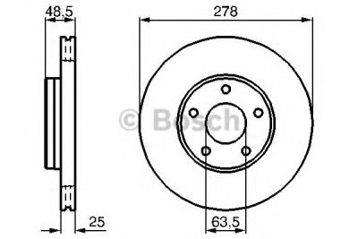 Brzdový kotouč Bosch 0 986 479 173 přední levý nebo pravý