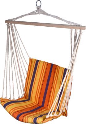 Houpací síť k sezení 95x50cm červeno-oranžová Cattara 13561