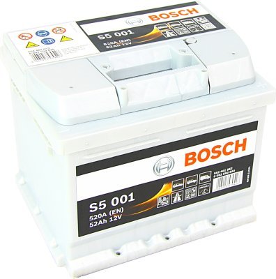Autobaterie Bosch S5, 12V, 52Ah, 520A, S5 001