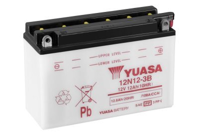 Motobaterie Yuasa Standard 12V, 12Ah, 108A, 12N12-3B