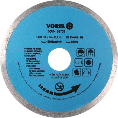 Vorel kotouč diamantový 115 x 22,2 x 1,6 mm plný TO-08731