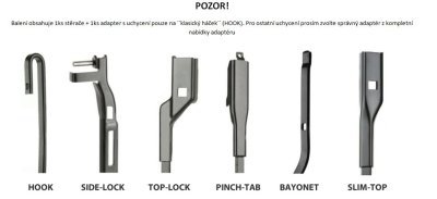 ALCA stěrač kovový speciál grafit 280mm