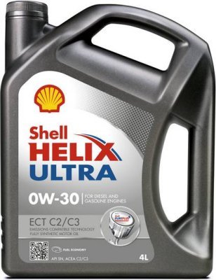 SHELL HELIX ULTRA ECT 0W-30 4L,motorový olej