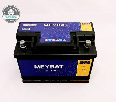 Autobaterie MEYBAT STD 72Ah 640A P+