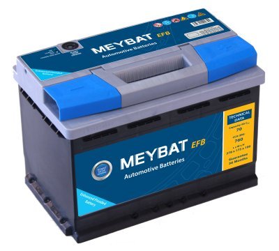 Autobaterie MEYBAT START-STOP EFB 70Ah 760A