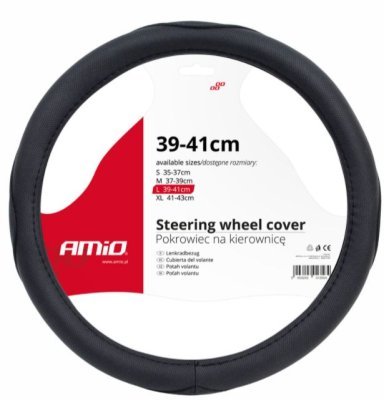 AMIO Potah volantu černý 39-41cm