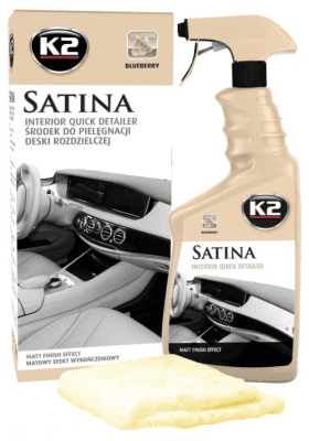 K2 SATINA BLUEBERRY 770 ML, čistič palubní desky a plastových dílů