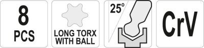 YATO sada klíčů torx T9-T40