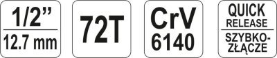 YATO Ráčna 1/2" vyhnutá