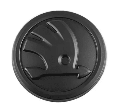 Znak přední škoda černý matný 80mm